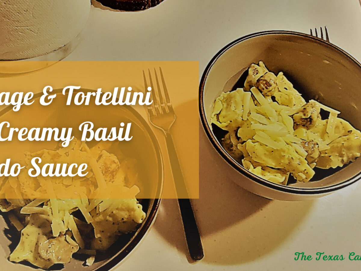 Sausage and Tortellini with Creamy Basil Alfredo Sauce